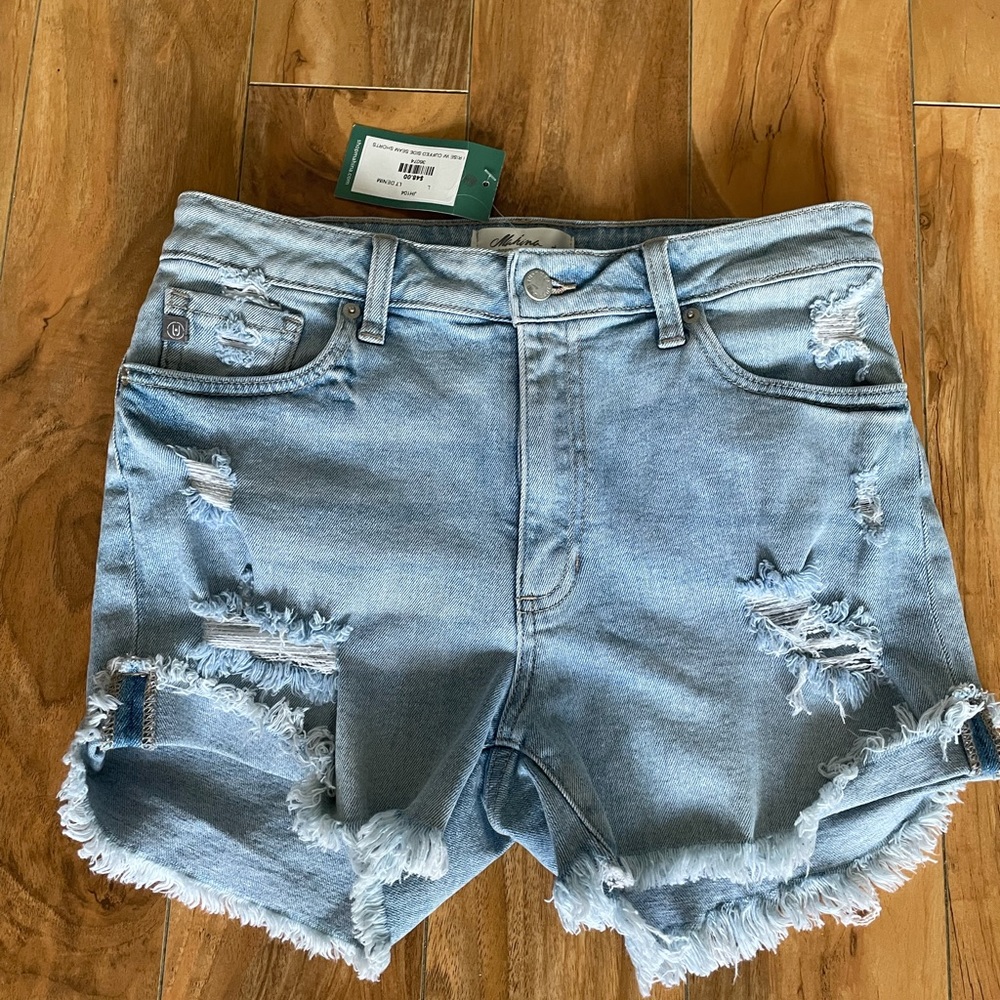 Mahina High Rise Denim Shorts